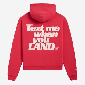 Lonely Ghost X BEIS Red 'Text Me When You Land' Hoodie - XL